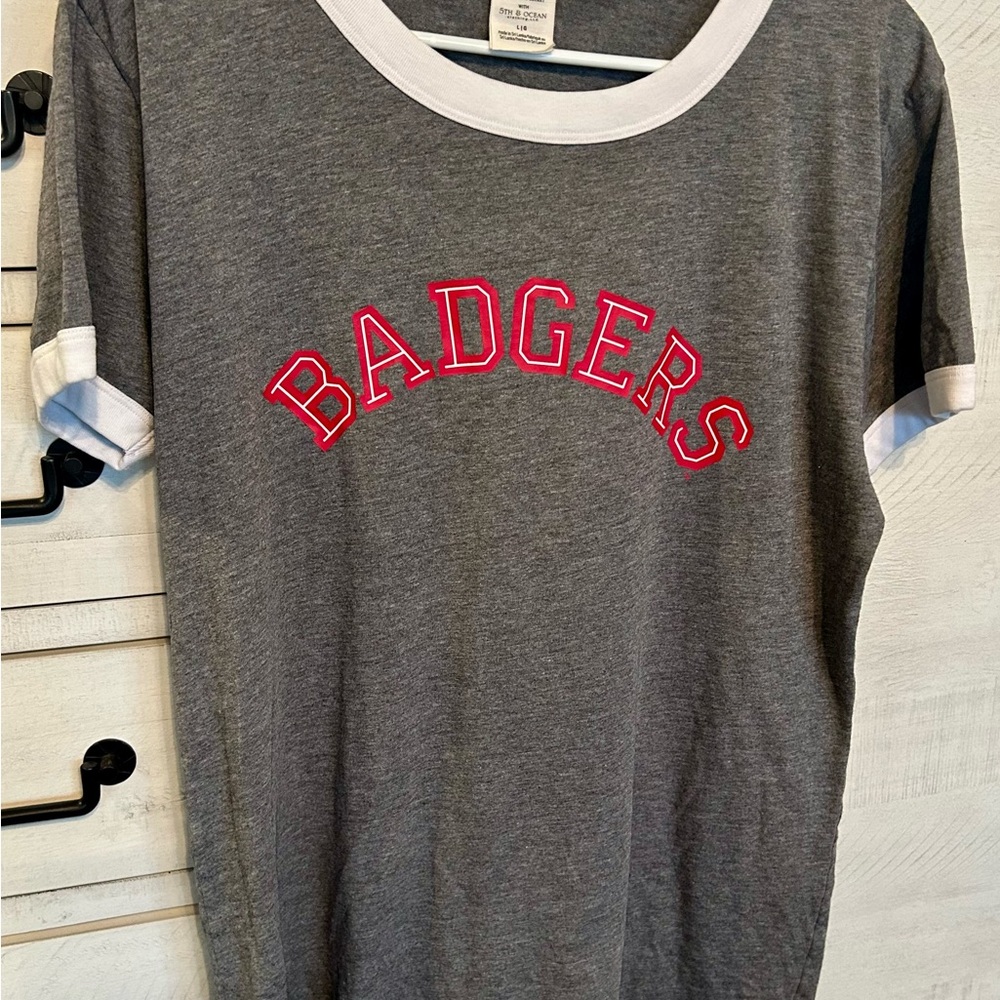 Gray Badgers T-Shirt with White Trim